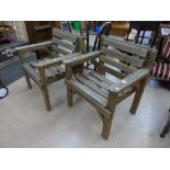 PAIR OF GARDEN CHAIRS