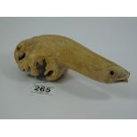 HAND CARVED WOODEN SALMON