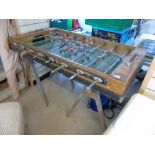 VINTAGE FRENCH TABLE FOOTBALL ON TRESTLES