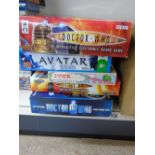 5 BOXED GAMES 3 X DR WHO, IVOR THE ENGINE & AVATAR