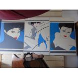 3 HAND PAINTED POP ART STYLE PANELS