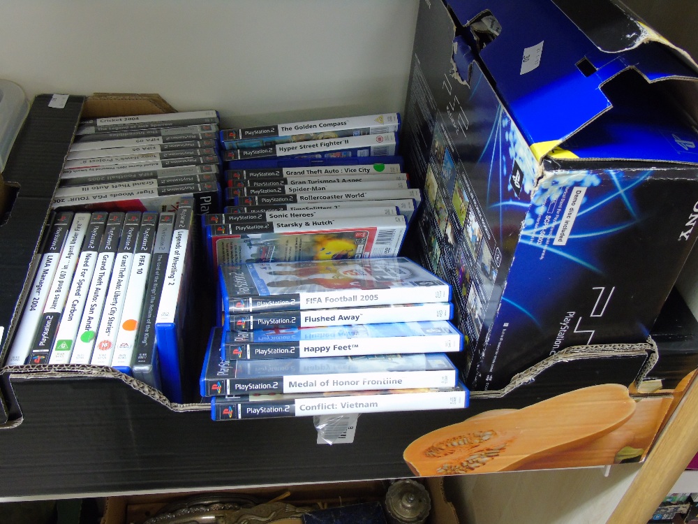 PLAY STATION 2 & QUANTITY OF GAMES