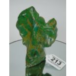 ABSTRACT FIGURE OF AN ELEPHANT CARVED FROM UNAKITE STONE