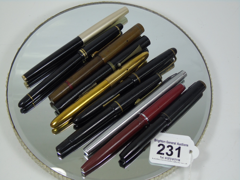 QUANTITY OF 1980s PENS INCLUDING BURNHAM + GOLD NIBS, ALL UNTESTED