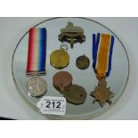 WW1 MEDALS 1914-1915 STAR, 1914-1915 WAR MEDAL, 1914-1919 VICTORY MEDAL, ALL STAMPED 2199 PTE.L