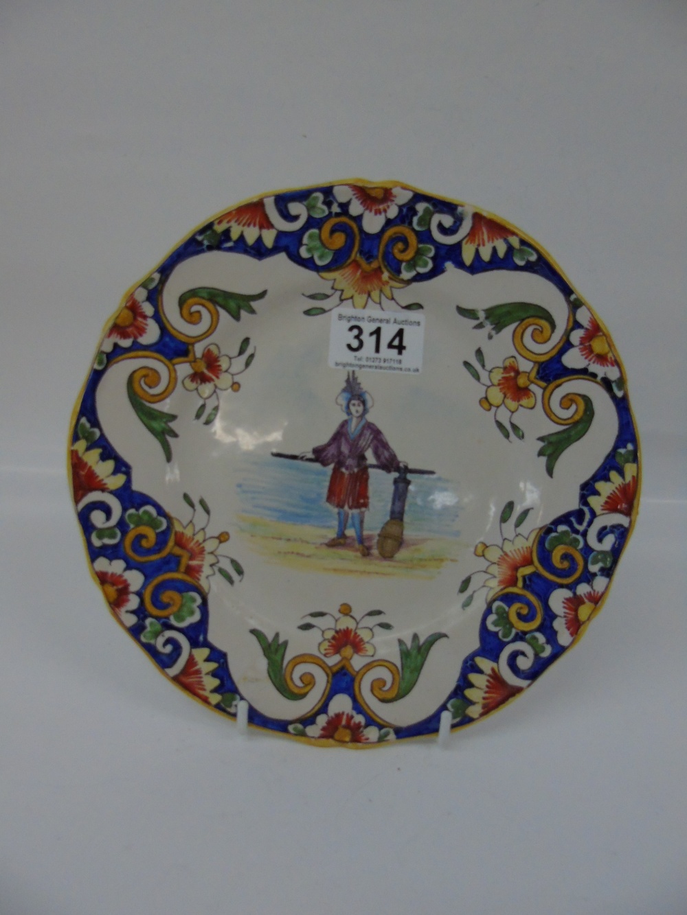 LES SABLES D'OLONNE FAIENCE PLATE