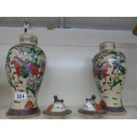 PAIR OF SATSUMA VASES A/F