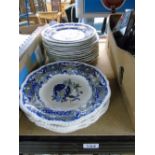 QUANTITY OF EARLY SPODE PLATES & BOWLS