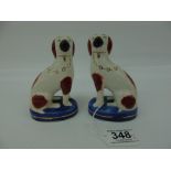 PAIR OF STAFFORDSHIRE DOG FIGURES