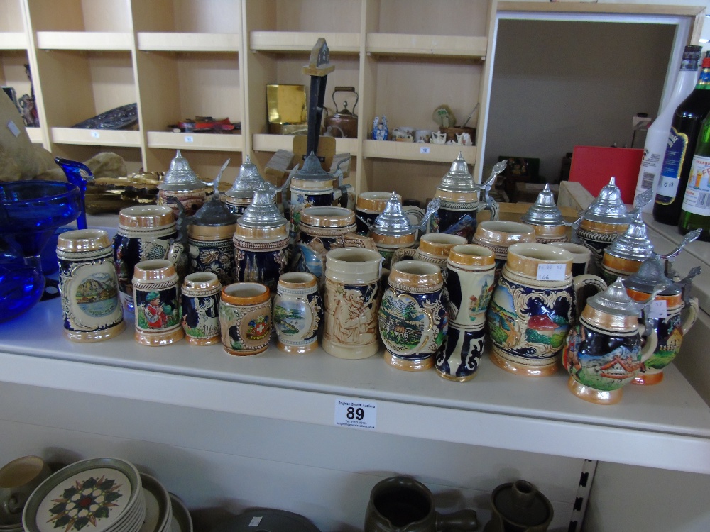 LARGE COLLECTION OF STEINS