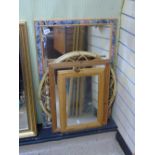 COLLECTION OF 4 MIRRORS 3 IN GILT FRAMES PLUS ONE OTHER