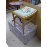 OTTOMAN / WINE TABLE AND STOOL