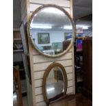 2 X OVAL MIRRORS IN GILT FRAMES