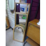 COLLECTION OF 4 X HALL MIRRORS