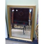 GILT FRAMED MIRROR WITH BEVEL GLASS 61CM X 83CM