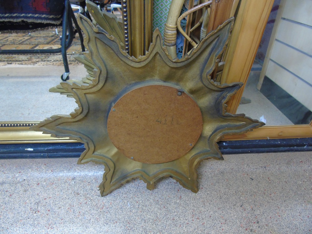 VINTAGE SUNBURST CONVEX MIRROR 59CM X 51CM - Image 2 of 2