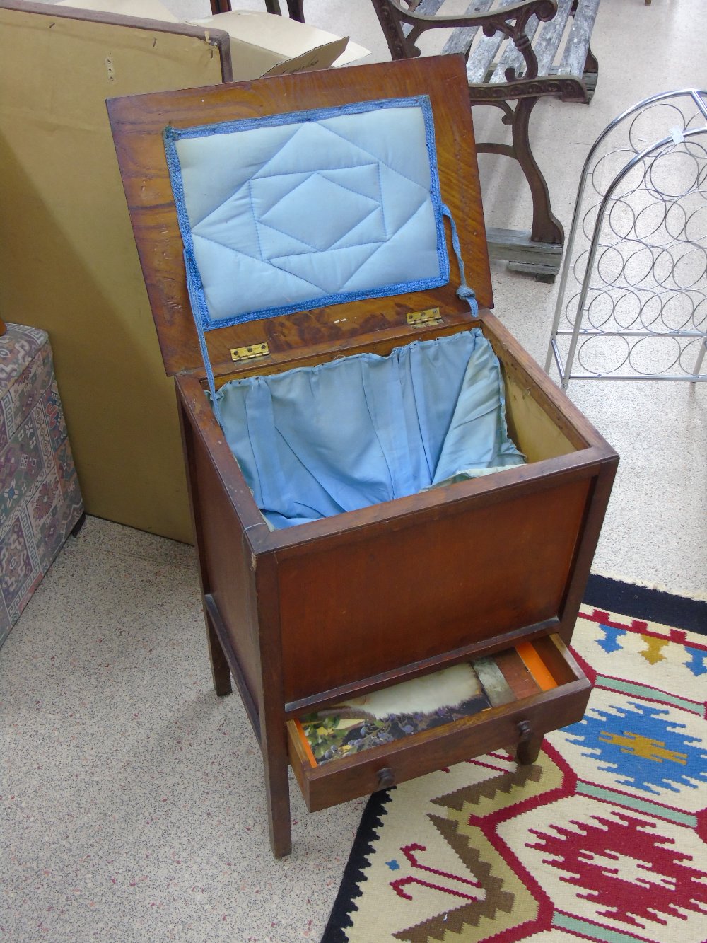 OAK SEWING CABINET - Image 2 of 2