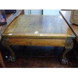 COFFEE TABLE WITH BRASS EDGING AND BALL N CLAW FEET