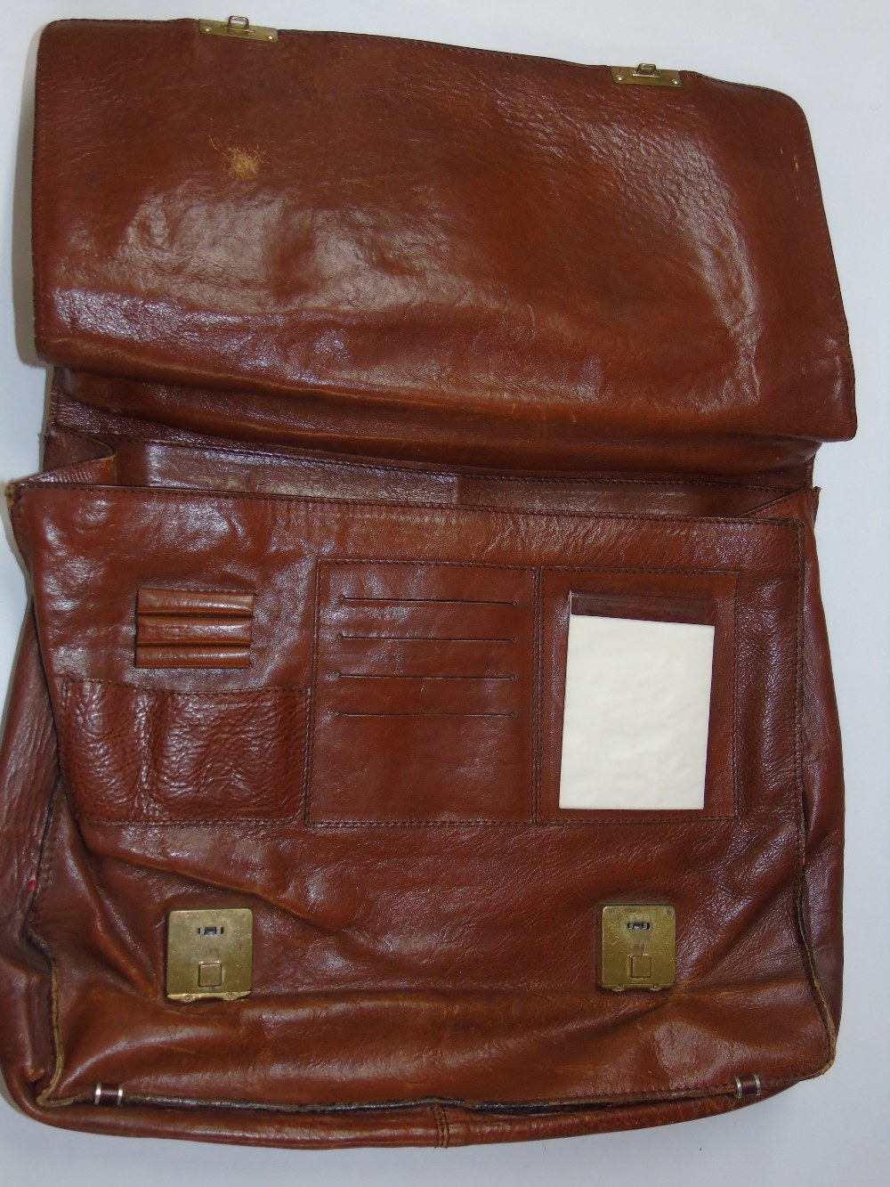 VINTAGE LEATHER DOCUMENT CASE - Image 2 of 2