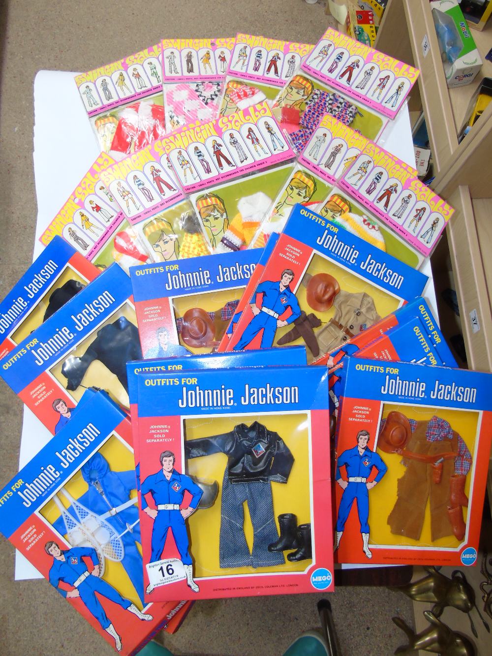 NEW OLD STOCK, 'SWINGING SALLY' X 9 CLOTHES SETS & JOHNNIE JACKSON X12