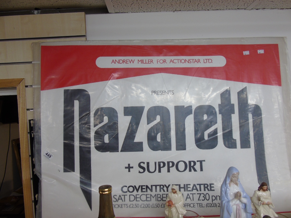 'NAZARETH' 1977 EXPECT NO MERCY ORIGINAL PROMOTIONAL POSTERPOSTER