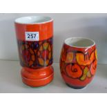 2 POOLE DELPHIS VASES, JANET LAIRD & ROS SOMMERFELT