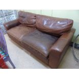 MODERN TWO SEATER LEATHER SOFA