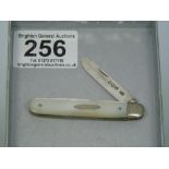 HALL MARKED SILVER & MOTHER OF PEARL FRUIT KNIFE