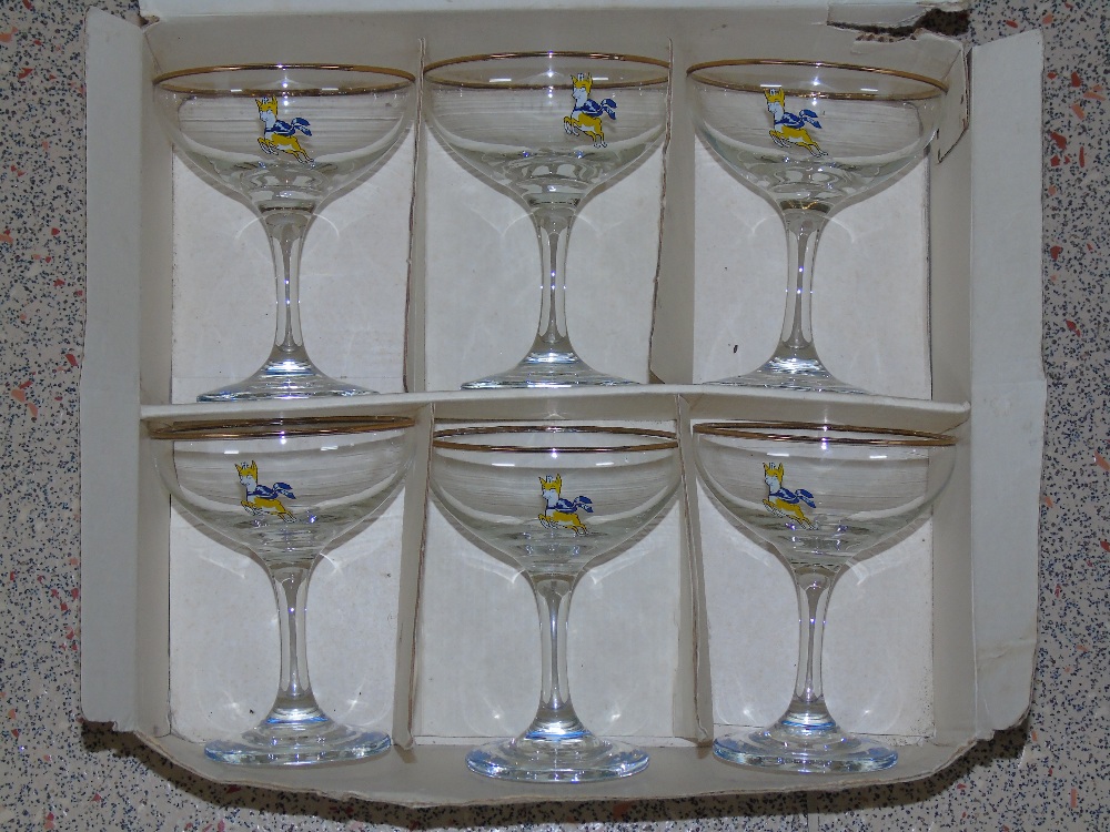 6 BABYCHAM PARTY PACK GLASSES IN ORIGINAL BOX - Image 2 of 2