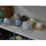 7 CABINET CUPS & SAUCERS INCLUDING ROYAL STUART & NEW CHELSEA