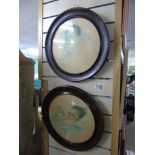 PAIR OF BABY PRINTS IN OVAL FRAMES