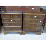 PAIR OF BEDSIDE CABINETS WITH 2 OVER 3 DRAWERS