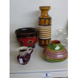 4 PIECES OF WEST GERMAN MID CENTURY POTTERY