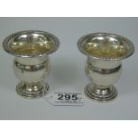 2 X HALL MARKED SILVER VASES 91.74 GRAMS