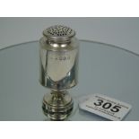 GEORGIAN HALL MARKED SILVER POUNCE POT 1805