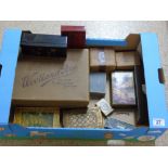 QUANTITY OF VINTAGE BOXES, WOODEN & CARD