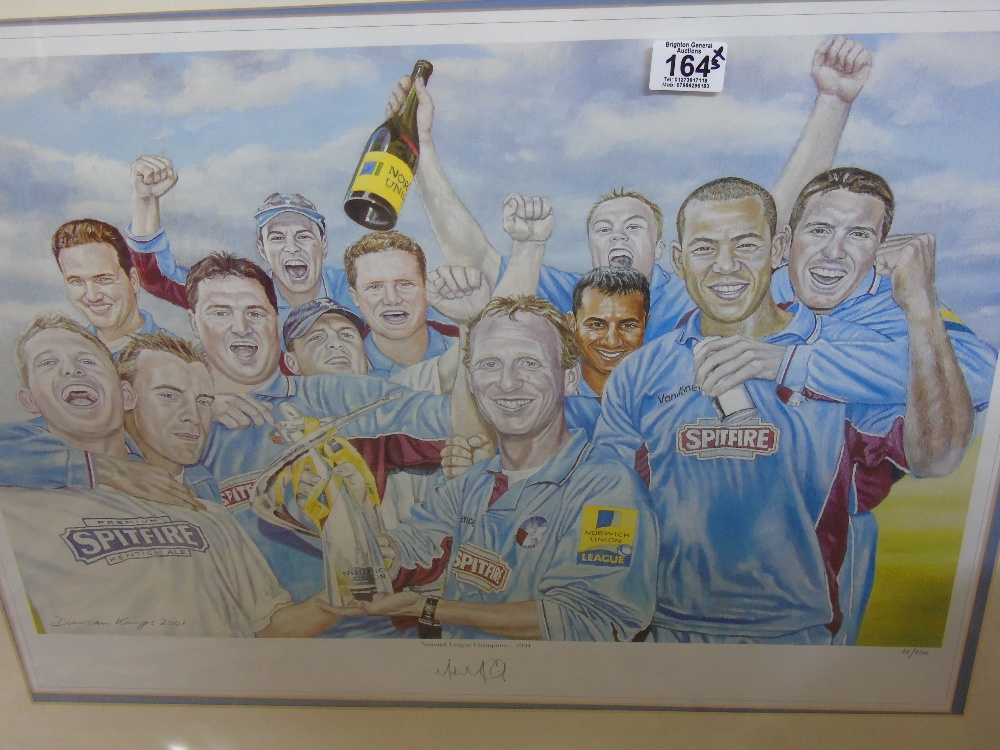 LIMITED EDITION PRINT NATIONAL CRICKET CHAMPIONS LEAGUE 2001 + 2 OTHERS - Image 4 of 6