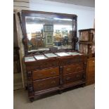 LARGE CARVED MIRROR BACKED BUFFET