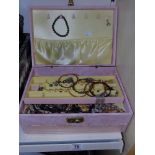 JEWELLERY BOX AND CONTENTS