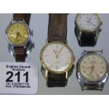 4 X WATCHES INCLUDING FRENCH KERED & SWISS CIMIER