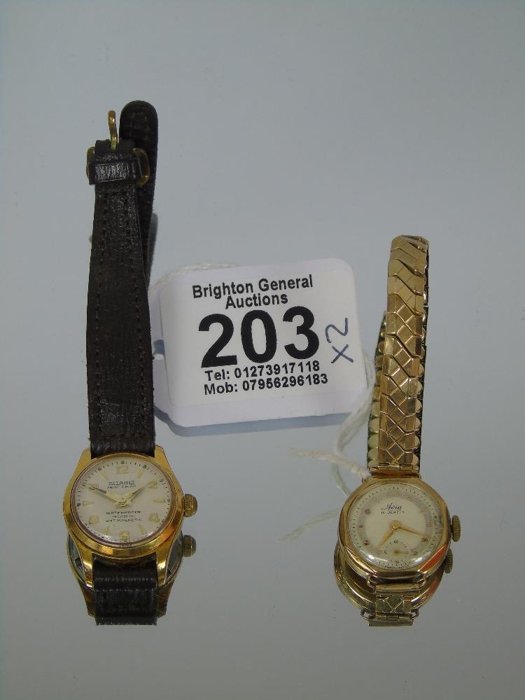 9 CT GOLD SWISS MADE AVIA WATCH + 1 OTHER - Image 2 of 2