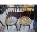 PAIR OF VICTORIAN PENNY CHAIRS