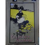 3 X VINTAGE POSTERS, COLMANS MUSTARD, SUNLIGHT SOAP & BEECHAMS PILLS A/F