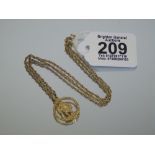 9 CT GOLD CHAIN & PENDANT 7.50 GRAMS