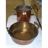 COPPER AND BRASS POT AND PAN