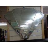 FAN SHAPED ART DECO MIRROR