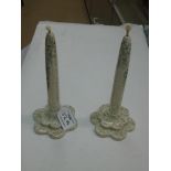 PAIR OF WADE CANDLESTICKS