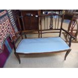 EDWARDIAN CHAIR BACK SETTEE / PARLOUR SEAT A/F