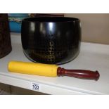 BUDDHIST SINGING BOWL 24 X 18.5 CMS