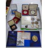 QUANTITY OF COINS & MEDALLIONS INCLUDING 10 DOLLAR BAHAMAS SILVER PROOF COIN